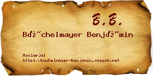 Büchelmayer Benjámin névjegykártya